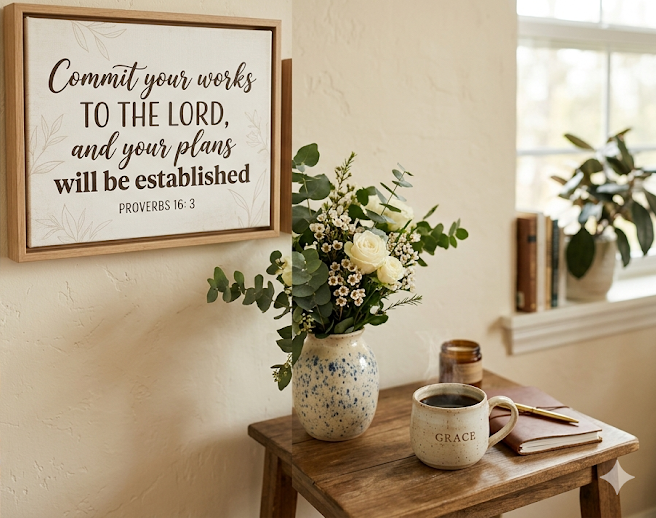 commit your plans to the lord and you will be established